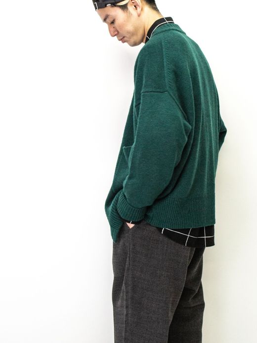 VOO VOO-1062 / FAT RIB CARDIGAN / Green