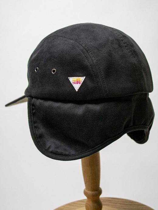  MP0W1004 / MICRO SUEDE EAR FLAP CAP / BLACK