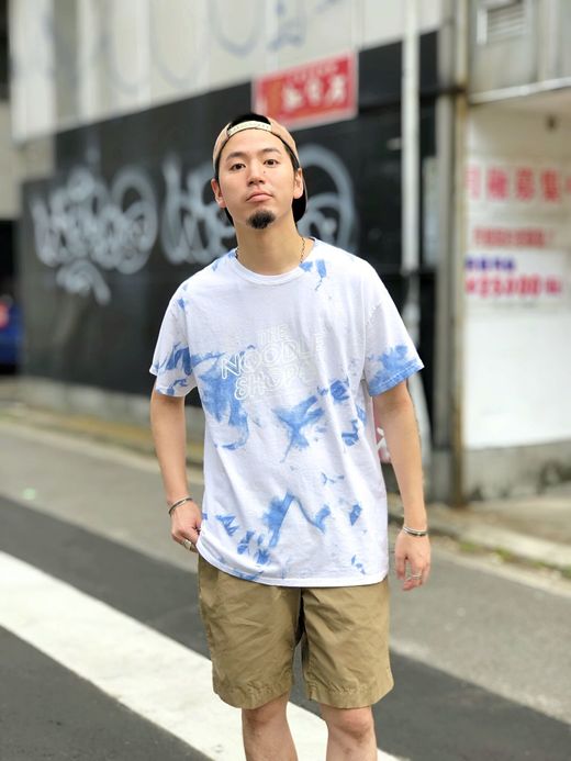 ROARK REVIVAL RATJ501 / "THE NOODLE SHOP" TIEDYE TEE / BLUE