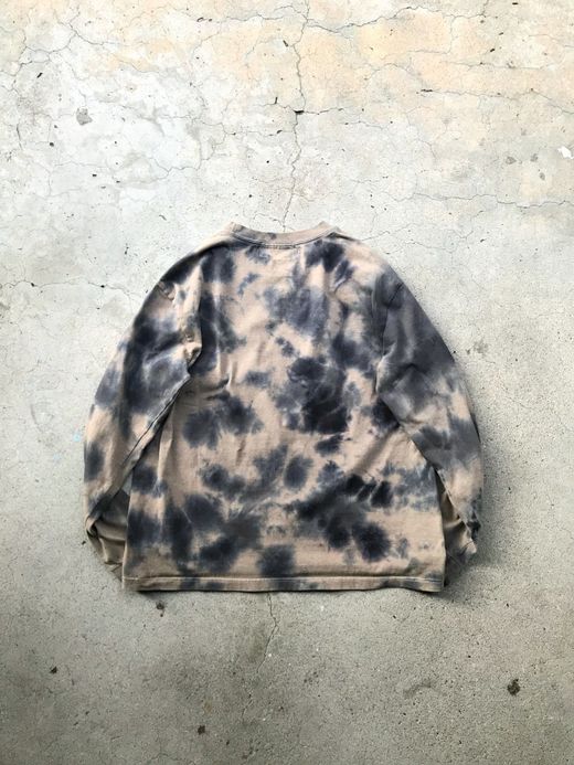 ANACHRONORM AN067 / PIGMENT TIE DYE LS T-SHIRT / BLACK