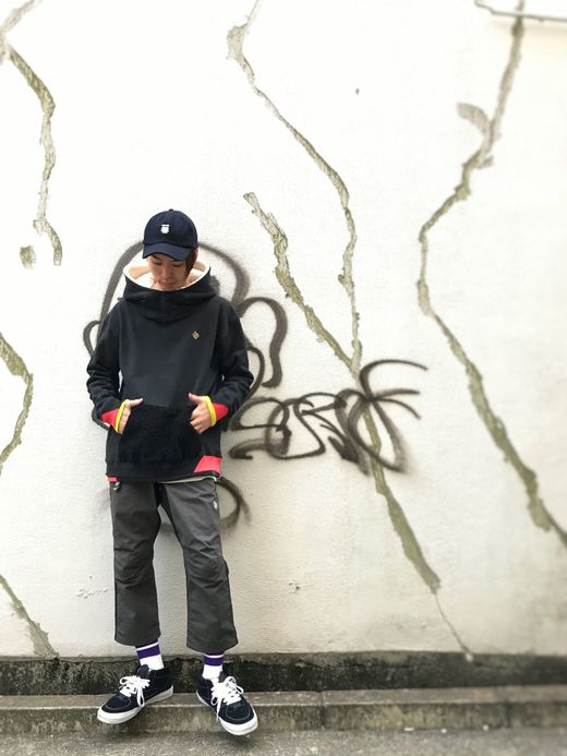 ALDIES Rib Swiching Big Parka / black