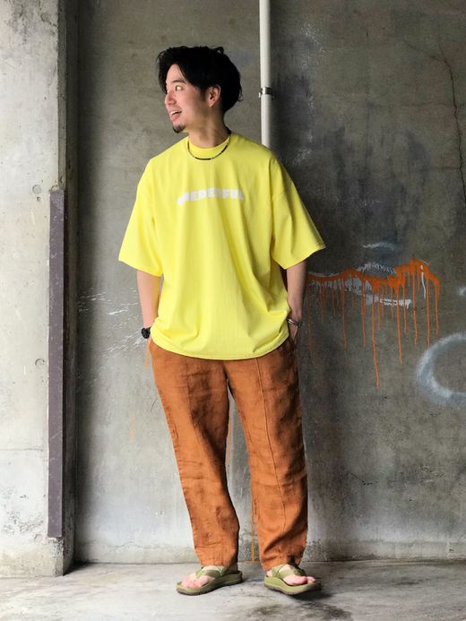  MP-20SP015 / VENICE LINEN JACQUARD PANTS / キャメル