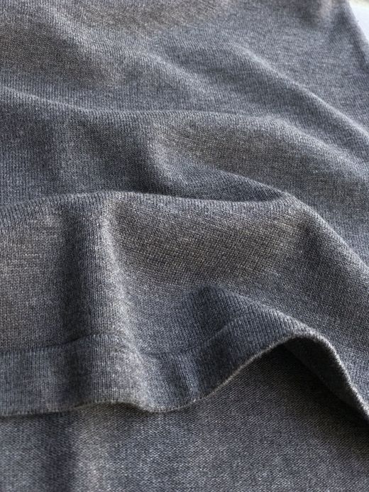 ROTOTO R7006 / MELANGE COTTON POCKET KNIT S/S / D.GRAY