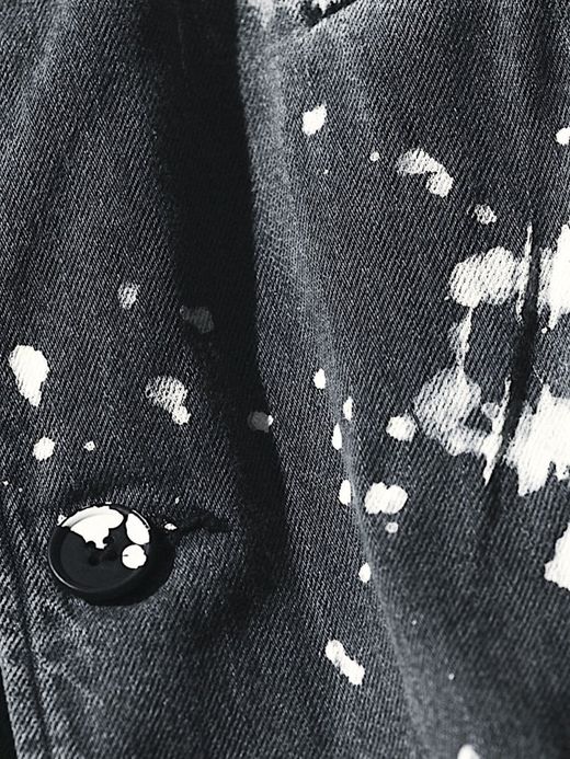ANACHRONORM AN045-DP / PAINT DENIM ENGINEER COAT / BLACK BLEACH