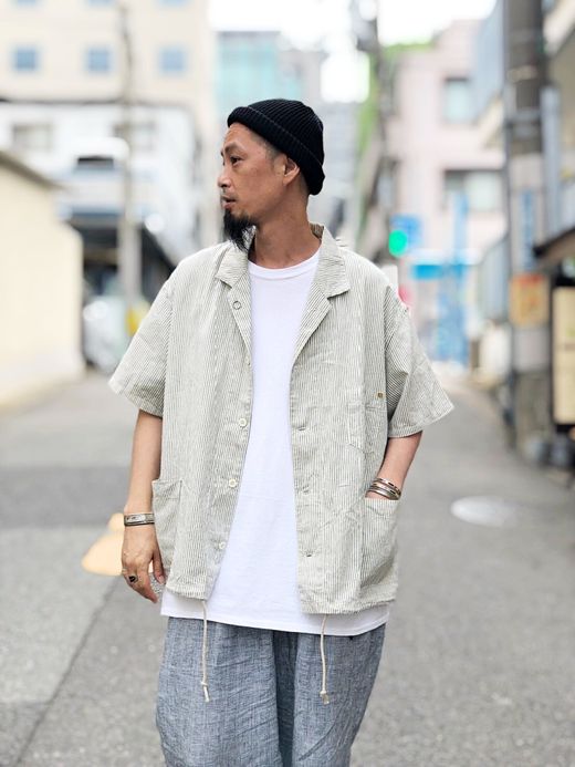 ANACHRONORM AN029 / S/S COVERALL SHIRT / WHITE