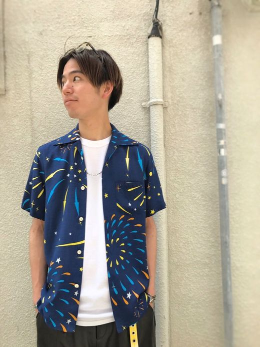 THE UNION Aloha Shirts Made By Aloha Brossam / navy