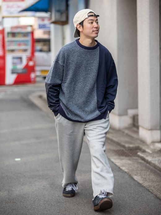 THE PARK SHOP TPS-288 / GRUNGEBOY KNIT for FLATBUSH / NAVY