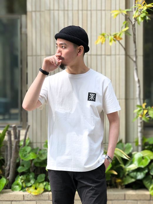 ROARK REVIVAL RTJD520 / "LARGE LOGO" TEE / WHITE