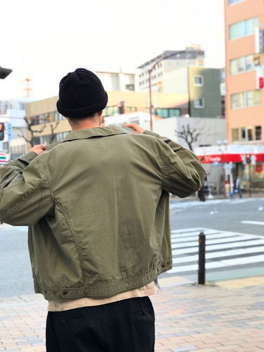 ANACHRONORM AN048-STCL / STENCIL CL FLIGHT JACKET / OLIVE