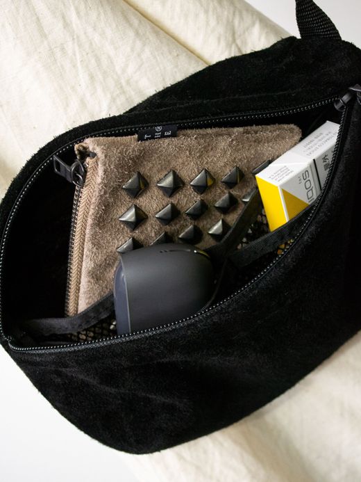 THE UNION TCB00054 / SUEDE FIELD POUCH(L size) / BLACK