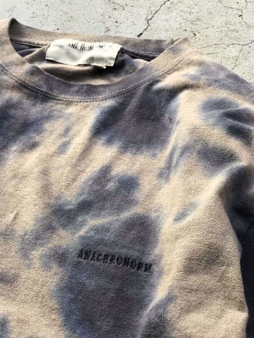 ANACHRONORM AN067 / PIGMENT TIE DYE LS T-SHIRT / BLACK