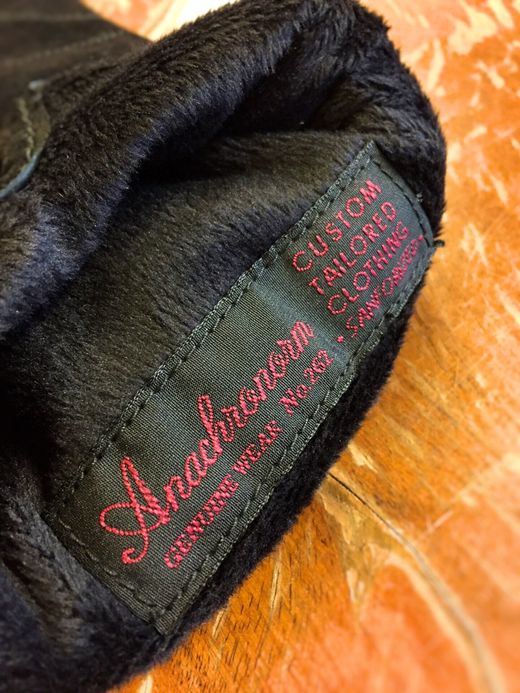 ANACHRONORM Suede Knit Mix Glove / black