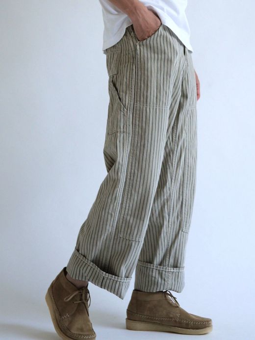 ANACHRONORM AN099 / DOUBLE KNEE PAINTER PANTS / HICKORY STRIPE