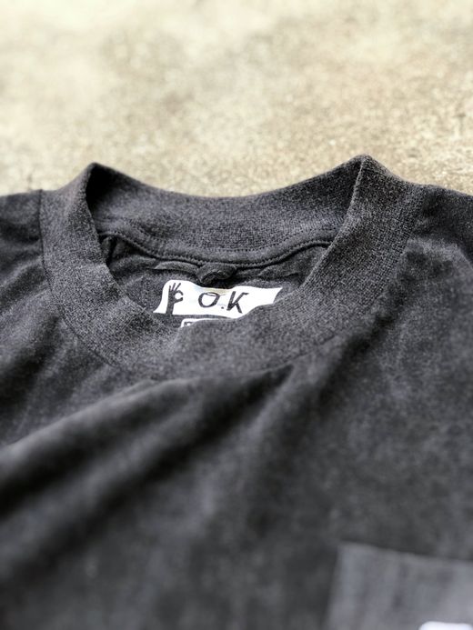  OK191-007 / CRACK PUSH TEE(LOOSE) / BLK