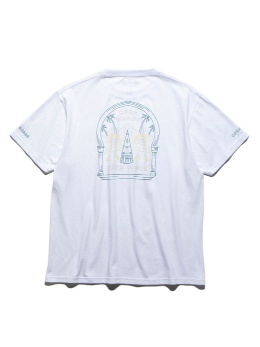 ROARK REVIVAL RTJC700 / "OPEN ROADS OPEN MINDS" TEE / WHITE