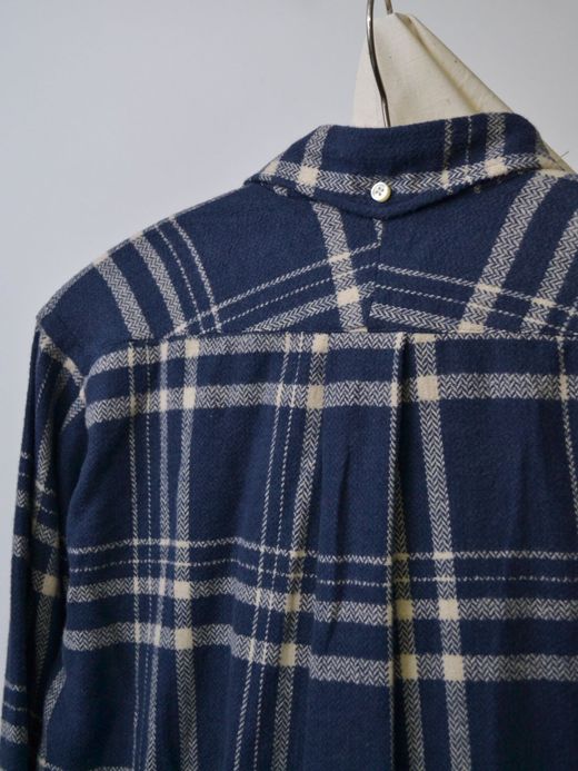 Spinner Bait 301HC / ヘリンボンチェック起毛エイタシャツ / ネイビー