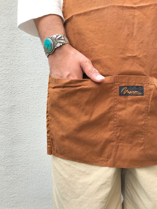  Vintage Duck Half Apron / brown