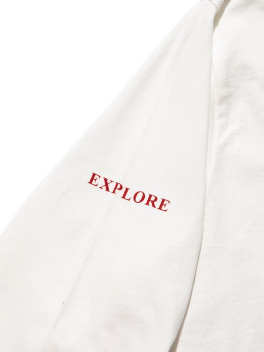 ROARK REVIVAL RLTJ600 / "SEEK&EXPLORE" L/S TEE / WHITE