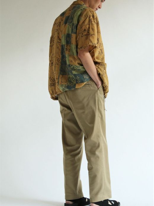 ANACHRONORM AN106 / S/S PATCH WORK COVERALL SHIRT / B.BEIGE