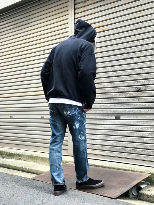 ANACHRONORM AN070 / PAINT REMAKE DENIM PANTS / INDIGO