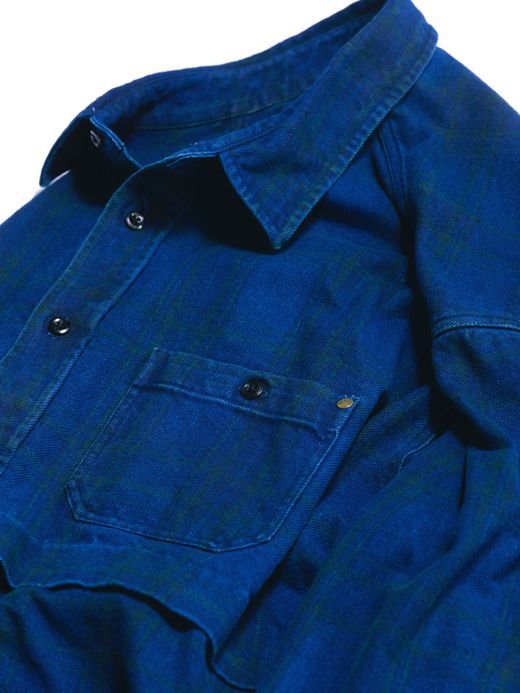 ANACHRONORM AN039 / RESIZE SHIRT / INDIGO AGING WASH