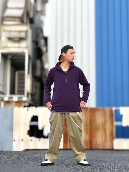 fulton SPN001 / "HIGH LINE" BOMBER HEAT HOODIE / PURPLE
