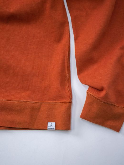 ROARK REVIVAL RLTJHW701 / "LOGO" 9.3oz H/W L/S POCKET TEE / TERRACOTTA