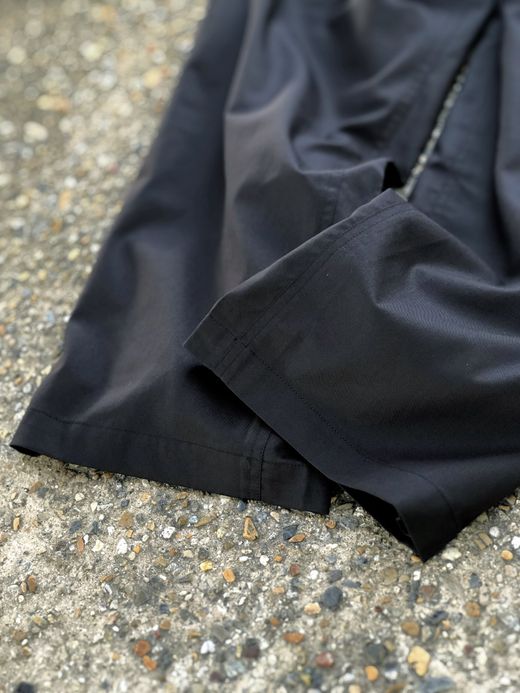 LIFT UP FTF-009 / COTTON/TENCEL TUCK PANTS / BLACK