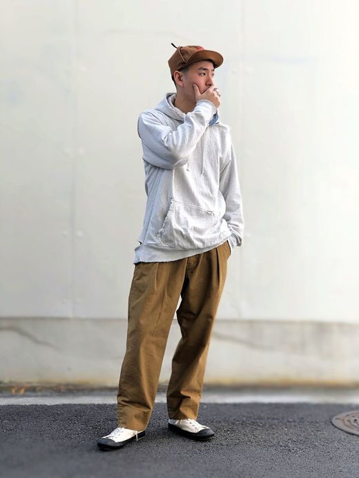 ANACHRONORM AN011 / TUCK WIDE TROUSERS / TAN