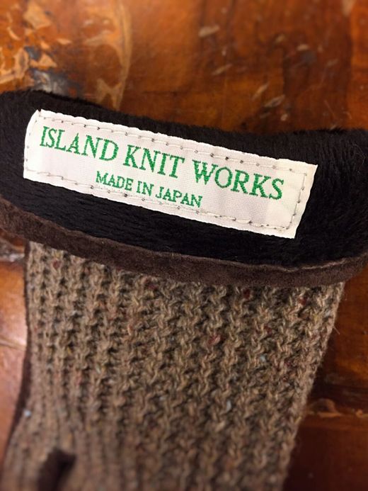 ANACHRONORM Suede Knit Mix Glove / gray
