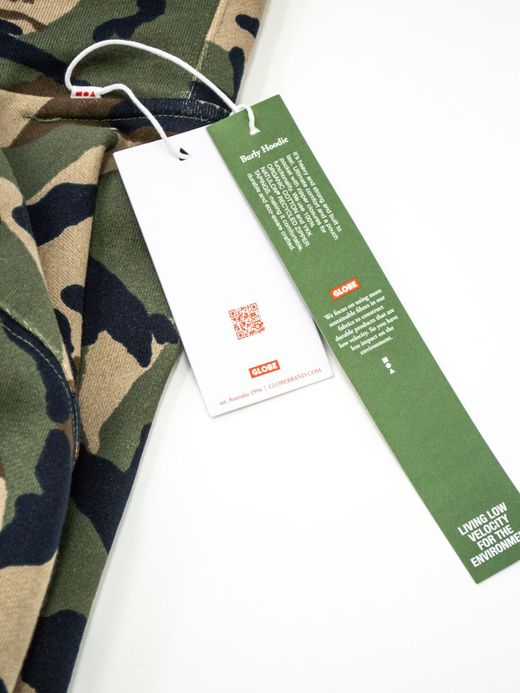 GLOBE BURLY HOODIE / OLIVE CAMO