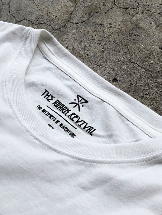ROARK REVIVAL RTJD520 / "LARGE LOGO" TEE / WHITE