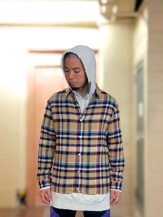 fulton GOWANUS JKT(FLANNEL CHECK) / BEIGE