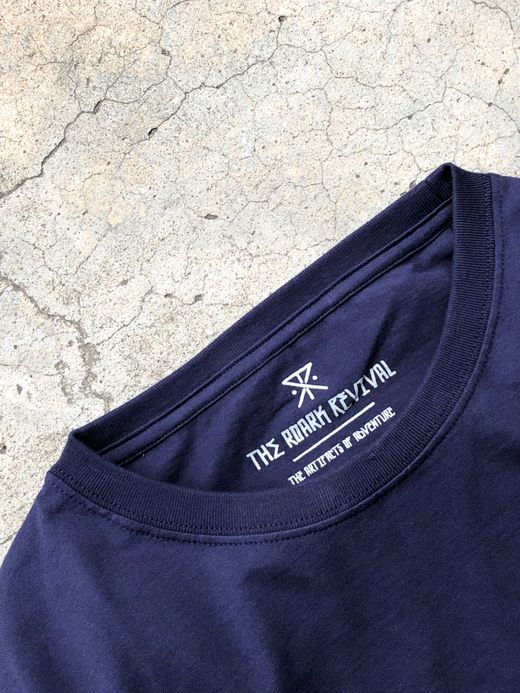 ROARK REVIVAL RTJD520 / "LARGE LOGO" TEE / NAVY