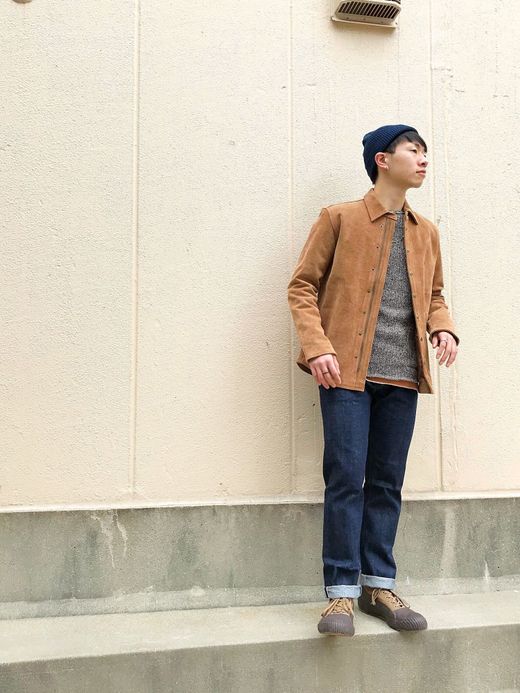 Spinner Bait ホームスパンフリースラグランクルーL/S / ブラウン