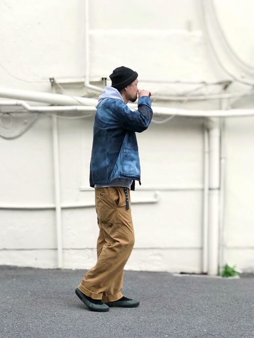 VOO VOO-974 / INDIGO PATCHWORK JKT / BLACK