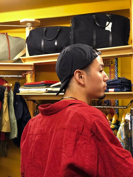 ANACHRONORM Nylon Leather Buckle Cap / black