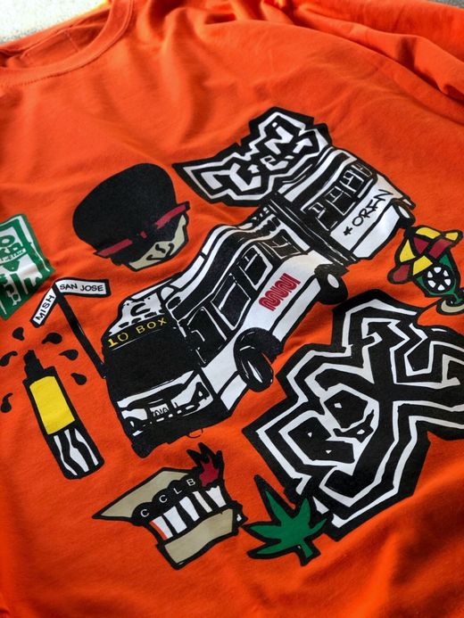 TENBOX PANDA SEX MUNI L/S TEE / ORANGE