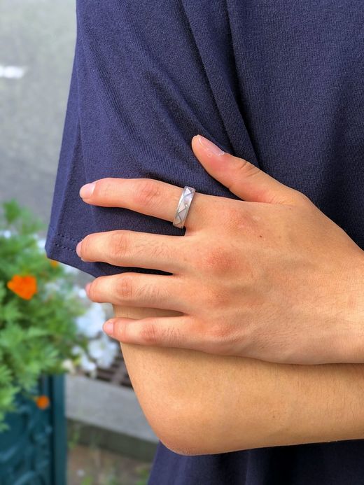 Indian Jewelry ZUNI INLAY RING / PINK