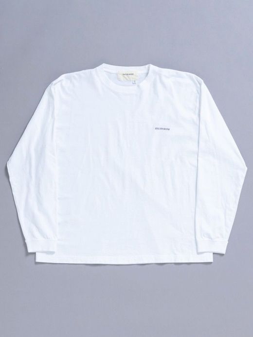 ANACHRONORM AN112 / EMBROID L/S T-S / WHITE