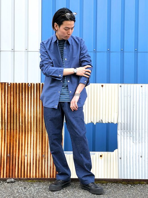 NECESSARY or UNNECESSARY Border L/S / blue