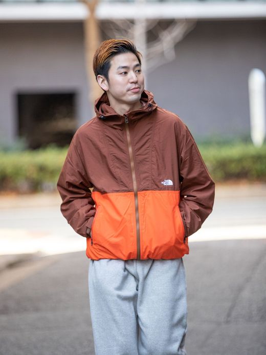 THE NORTH FACE NP71830 / COMPACT JACKET / フレームオレンジ×タートルブラウン