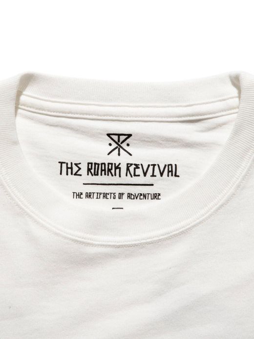 ROARK REVIVAL RLTJ601 / "WORDLY VIEW" L/S TEE / WHITE