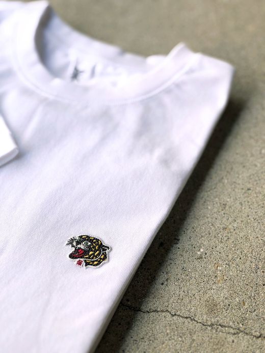 ROARK REVIVAL RTJHW521 / "TIGER HEAD" 9.3oz H/W TEE / WHITE
