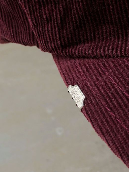 ANACHRONORM ANDC-045 / CORDUROY LEATHER BUCKLE CAP / BURGUNDY