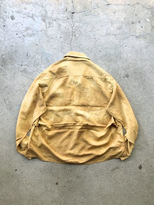 ANACHRONORM AN059 / RF TIE DYE L/S RESIZE OPEN COLLAR SHIRT / YELLOWBEIGE