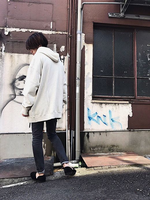 ALDIES Ultra Large Zip Parka / oatmeal