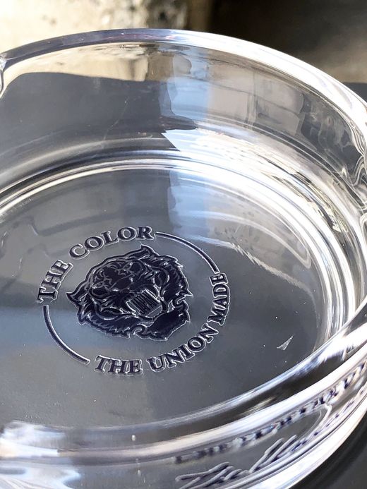 THE UNION TCL00074 / TIGER GLASS ASHTRAY / NAVY