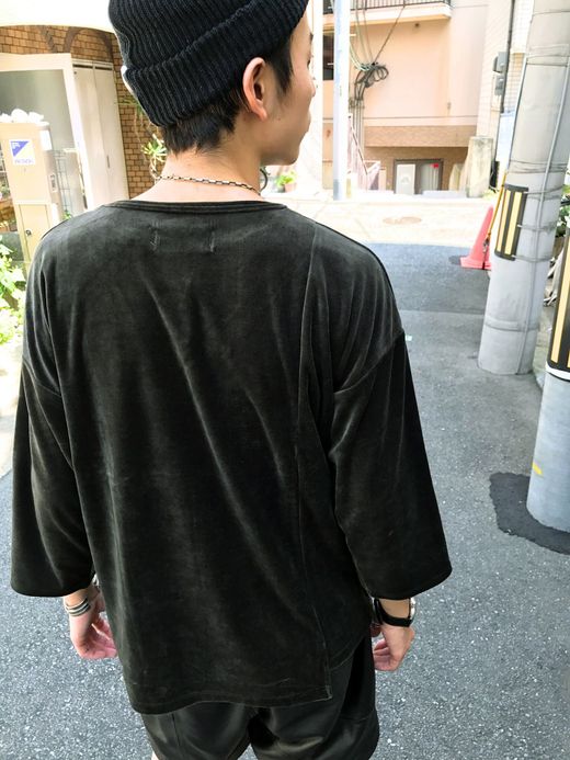 VOO Velour Step Crew / olive