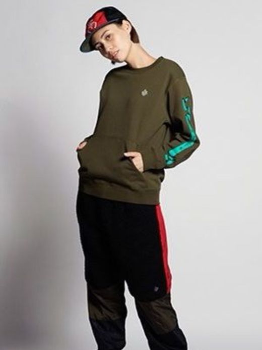 ALDIES A1403920 / LUCKY WIDE SWEAT / OLIVE